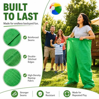 Granny Pants Yard Game, 2Pcs Granny Pants Outdoors Games Family Party Outdoor Games with 8 Bouncy Balls, 2 Pumps, Fun Tossing Games Props for Ultimate Family Reunion Backyard Party Games