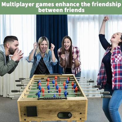 48 Inch Foosball Table, Football Arcade Soccer Game Table for Home, Office, Adult, and Kids
