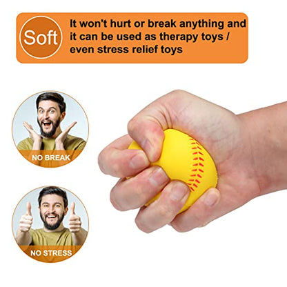 Foam Baseballs 12 Pack Soft Practice Baseballs 9 inch Foam Balls with Mesh Bag for Kids Youth Teenager Safe for Catching,Throwing and Batting Practice