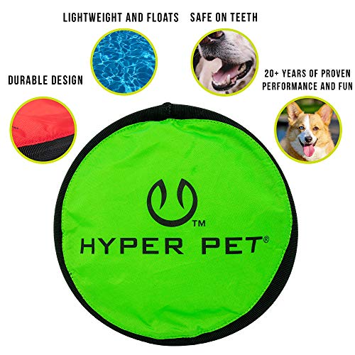 Hyper Pet Flippy Flopper 9" Flying Disc Soft Dog Toy, Floats in Water & Safe on Teeth, for All Breeds, Pack of 2 (Colors May Vary) - size: Pack of 2