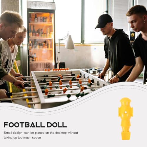 VANZACK 4pcs Foosball Men Soccer Player Set Foosball Players Plastic Replacement Parts for Football Table Fun Game Toys Yellow