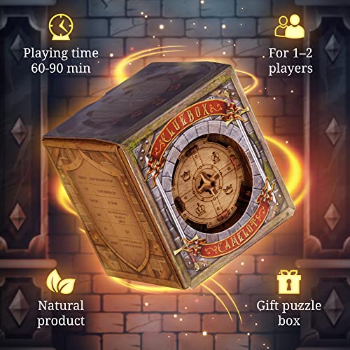iDventure Cluebox The Trial of Camelot | Escape Room Puzzle Box | Challenging 3D Puzzle | Brain Teaser for Adults | Unique Gift Idea - color: Camelot