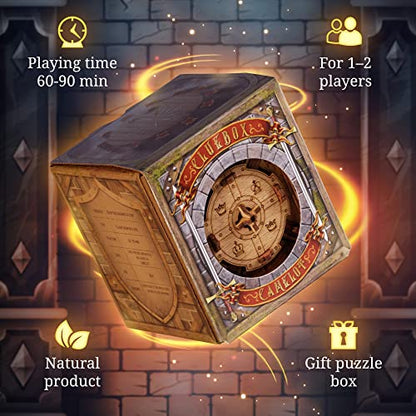 iDventure Cluebox The Trial of Camelot | Escape Room Puzzle Box | Challenging 3D Puzzle | Brain Teaser for Adults | Unique Gift Idea - color: Camelot