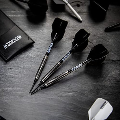 RED DRAGON Darts - Amberjack | Javelin | Pegasus | Razor Edge - Professional Tungsten Soft Tip Darts - Includes Dart Flights and Shafts - size: 18g
