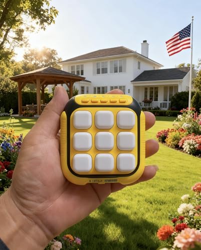 Electronic Tic Tac Toe Handheld Game – 6-in-1 Travel Puzzle Console, Fast-Paced Portable Entertainment, Gift-Ready Packaging