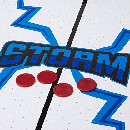 Fat Cat Storm 7 Foot Air Hockey Table for Adults with 80 CFM Motor, LED Electronic Scorer, Hockey Table with Pucks and Paddles Included