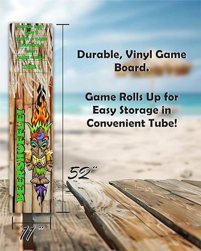 Roll Out Shuffleboard Party Game for Adults - 52" Portable Challenge Game for Tailgating, BBQs, Camping, Game Night, Bars, College Events - Gift Idea