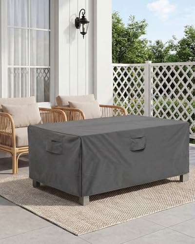 Vailge Rectangular/Oval Patio Table Cover, Heavy Duty and Waterproof Outdoor Lawn Patio Furniture Covers - color: Grey, size: Rectangle-42"Lx24"Wx16"H