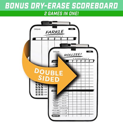 GoSports Giant 3.5 Inch Red Foam Playing Dice Set with Scoreboard (Includes 6 Dice, Dry-Erase Scoreboard and Carrying Case)