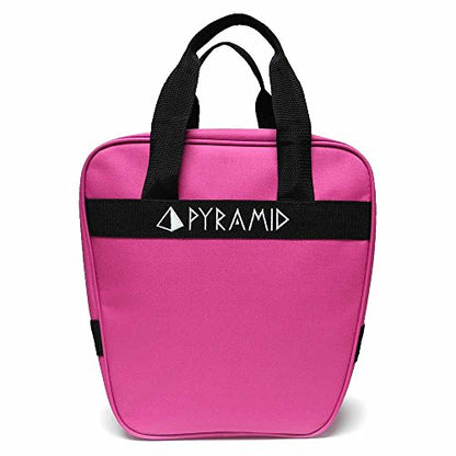 Pyramid Prime One Single Tote 1 Ball Bowling Bag with Large Padded Foam Bowling Ball Holder - Holds A Pair of Bowling Shoes (Up To US Mens Size 10) - color: Hot Pink