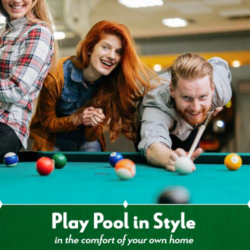 Pool Stick Rack - Cue Rack Only - Wood Floor Stand Holds 10 Pool Sticks and a Full Set of Balls - Billiards Accessories – Black