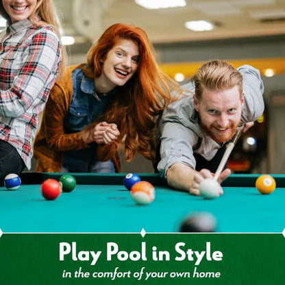 Pool Stick Rack - Cue Rack Only - Wood Floor Stand Holds 10 Pool Sticks and a Full Set of Balls - Billiards Accessories – Black