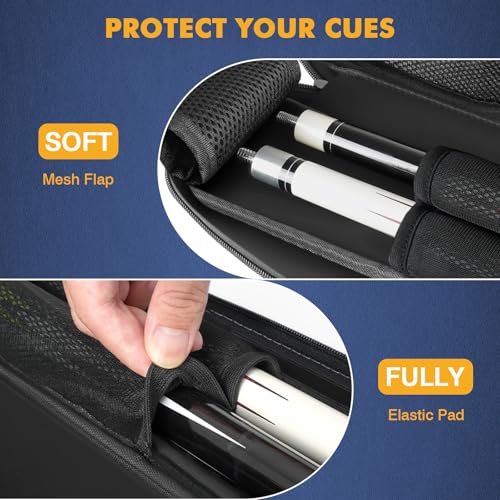 PEKREWS 2x2 Soft Cue Bag Red & 1x1 Soft Pool Cue Bag Black Set