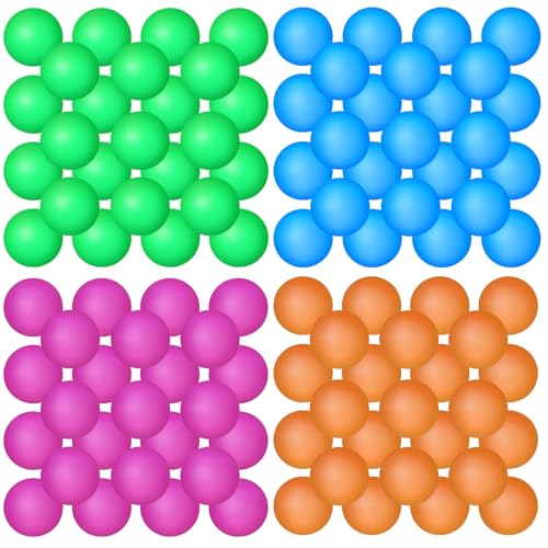 Hanaive 100 Pack Table Tennis Balls Multi Colored 40mm Plastic Balls Bulk Washable Small Game for Carnival Pool Games, Party Decoration Pet Toy - color: Bright Color