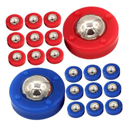SUPVOX 20pcs Mini Tabletop Shuffleboard Beads Set Blue Red Pucks for Curling and Sliding Games Easy Setup Compatibility for Indoor Fun