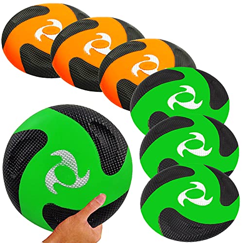 Liberty Imports 6 PCS Kids Soft Foam Flying Discs, 10" Sports Toy Throwing | Soft EVA Build, Lightweight, Textured Grip, Round Edges, Indoor & Outdoor, School Group Team Play
