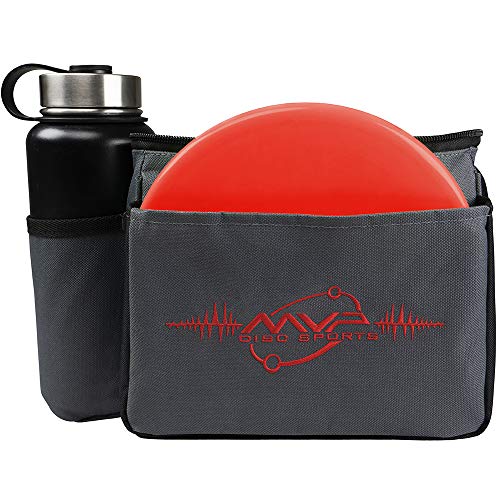 MVP Disc Sports Cell Disc Golf Starter Bag (Choose Your Favorite Color) - color: Gray/Red