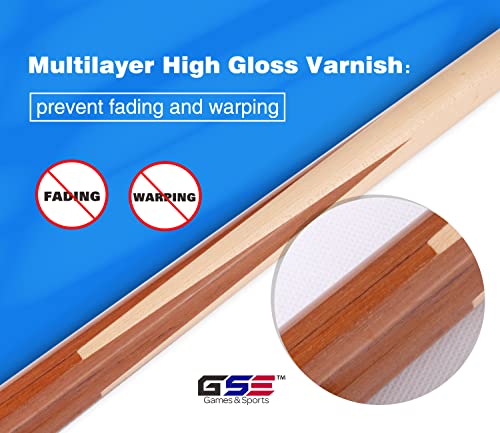 GSE Games & Sports Expert 36"/42"/48"/52"/58" 1-Piece Canadian Maple Billiard Pool Cue Sticks, Hardwood Billiard House Bar Pool Cue - size: 36-Inch, style: 1 Pack