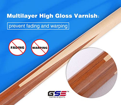 GSE Games & Sports Expert 36"/42"/48"/52"/58" 1-Piece Canadian Maple Billiard Pool Cue Sticks, Hardwood Billiard House Bar Pool Cue - size: 58-Inch, style: 1 Pack