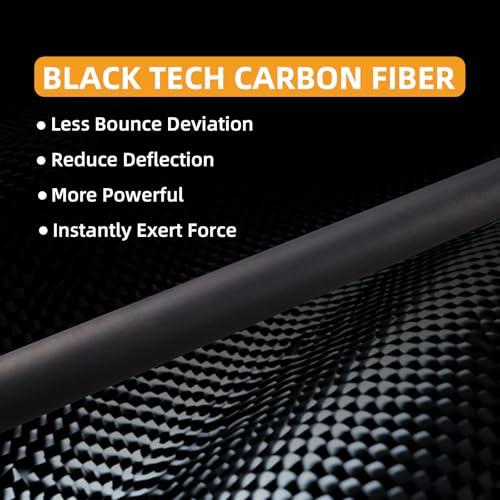 CROWN ME Carbon Fiber 3-Piece Jump Break Cue Stick with 13mm Phenolic Tip - Professional 55" Pool Billiard Equipment