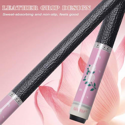 CUEELF Pink Pool Cue Stick 58inches Canadian Maple Billiard Cue Sticks Professional Pool Stick Gifts for Women and Ladies - color: Pink+Black, size: 21 oz