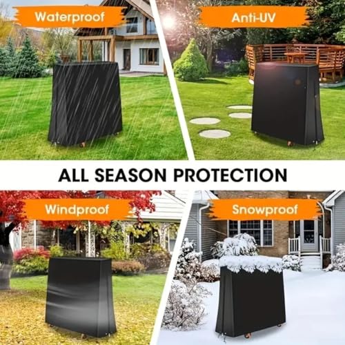 210D Oxford Table Tennis Table Cover Waterproof with Zipper for Outdoor for PING Pong Table 65x27.5x72.8 Inch Protection All Season
