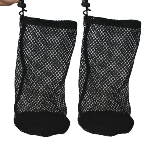 2-Pack Golf Ball & Pickleball Mesh Bag, Golf Balls Bag Sack, Multi-Purpose Net Pouch, Fit for Ping Pong, Table Tennis Ball, Bucket Balls, Household Small Tools Items Storage, Diving - size: 2-Pack, S: 4.3x6.7-inch