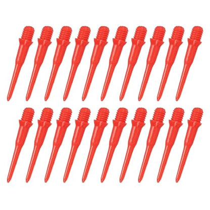YOKIVE 100 Pcs Plastic Dart Tips, Game 2BA Thread Soft Darts Tips Replacements Dart Accessory | Indoor Outdoor Play (Red)