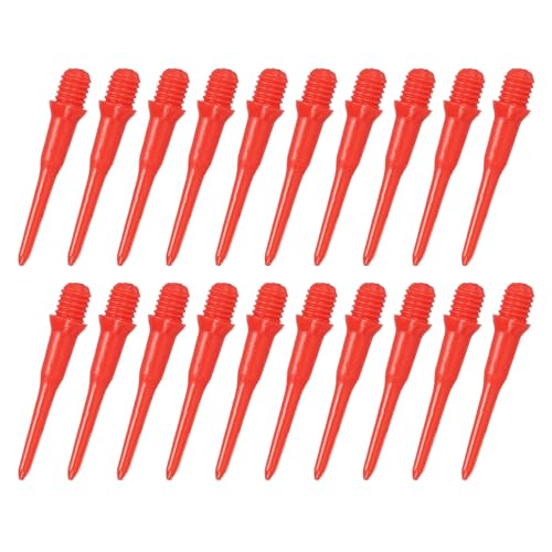 YOKIVE 100 Pcs Plastic Dart Tips, Game 2BA Thread Soft Darts Tips Replacements Dart Accessory | Indoor Outdoor Play (Red)