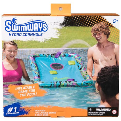 SwimWays Hydro Cornhole, Pool Toys for Kids and Adults, Cornhole Toss Game for Beach, Lake and Swimming Pool, Outdoor Toys for Kids Aged 5 & Up