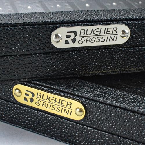Bucher&Rossini Metal Surface Dominoes Set Double 6 - Classic Black Domino's Game Set with Silver Metal Surface Dominos Set for Adults and Kids Ideal Gift for Domino Players or Family Game Night - color: Silver New - Double 6