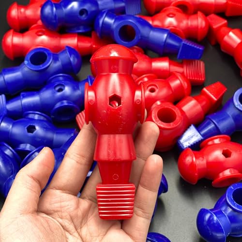 Marsrut 26pcs Foosball Replacement Players, Foosball Men Table Parts, Plastic Soccer Player Guys Set for Football Table - color: Red-Blue