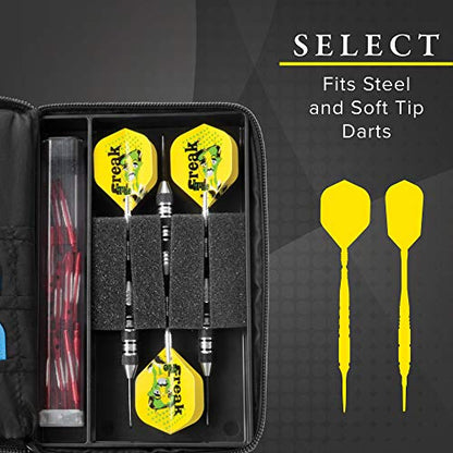 Viper by GLD Products Casemaster Select Nylon Steel and Soft Tip Dart and Accessory Case, Holds 3 Darts, Foam Cushion Allows Flights to be Stored Open without being Crushed