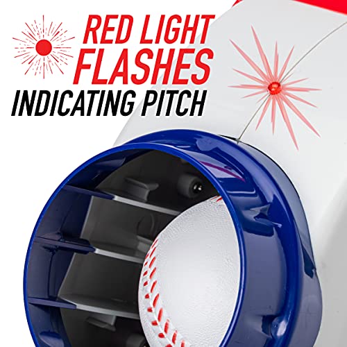 Franklin Sports Kids Pitching Machine - Plastic Baseball Pitching Machine for Kids Batting Practice - MLB Power Pitcher with Adjustable Speeds