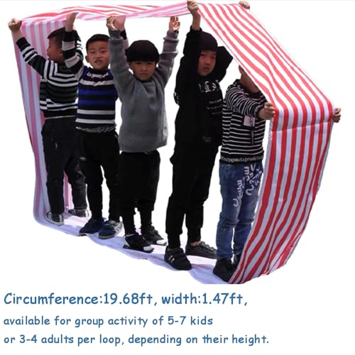 Team Building Activity Mat - Circular Mat for Teenagers Adults Relay Race, Kids Elementary School Field Day Group Teamwork Games, Church Rally, Gym Class Exercise, Family Reunion Fun - color: red-blue