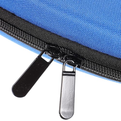Homoyoyo Table Tennis Racket Case Hard Eva Storage Bag Protective Sports Fixed Organizer Blue for Paddle and Ball Carry