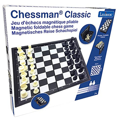 Lexibook Chessman® Classic, Magnetic and Foldable Chess Game, 32 Pieces, Family Board Game, Black/Grey, CGM320 - style: CGM320