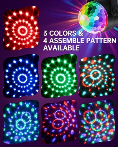 Luditek Disco Ball Party Lights Sound Activated Battery Powered Portable Karaoke Dancing Strobe Lights for Indoor Outdoor Christmas Halloween Party Decorations Supplies for Car Home