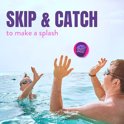 Activ Life The Ultimate Water Skip Balls, Water Bouncing Ball for Swimming Pool, Beach Toys for Friends, Family, Kids and Adults - style: Pink/Purple