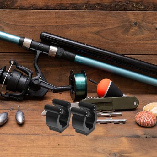 10pcs Elegant Wall-mounted Fishing Rod Holder Clips for Pool Cue Storage