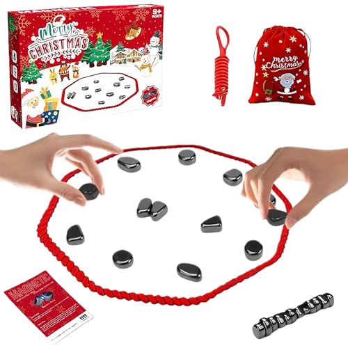 30 piece and Rope Magnetic Chess Game Set - Portable Magnetic Chess Board for Children and Adults, Brain Boosting Strategy Game, Perfect for