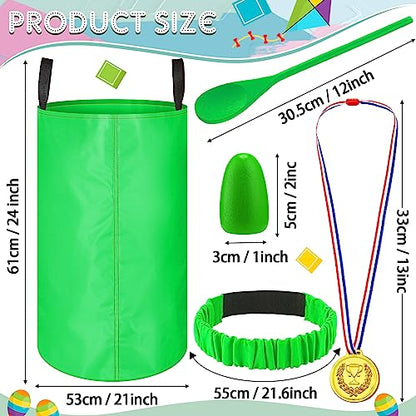 Yunsailing 40 Pieces Potato Sack Race Bags Large Bags Lawn Outdoor Games Party Games for Kids School Adults Family Backyard Party Birthday Outside Egg Spoon Race Easter - color: Colorful