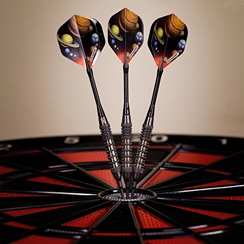 Elkadart Orbital Soft Tip Darts with Storage/Travel Case - style: Ringed (18 Grams)