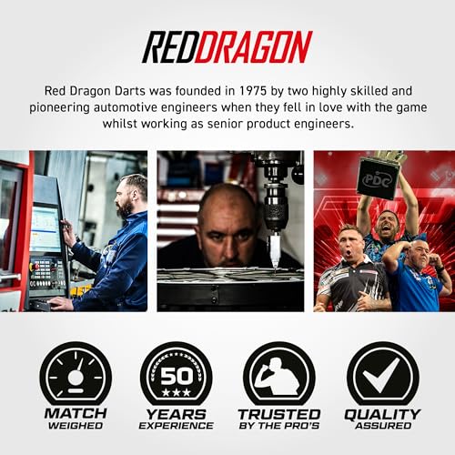 RED DRAGON Javelin Original Professional Darts Set - 85% Tungsten Darts with Flights & Shafts - Available in Soft Tip 18g Barrel/20g Full Weight and Steel Tip 20g - 26g
