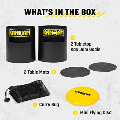Kan Jam Mini - The Original Backyard Outdoor Game now in a Smaller Indoor Size - Complete with 2 Targets and 1 Mini Disc