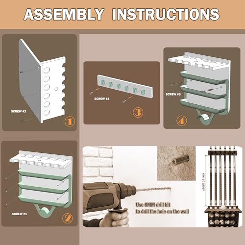 Pool Stick Holder Wall Mount | 6 Cue Rack with Ball Holder & Cue Rest | Engineering Polypropylene Board with Carbon Fiber Veneer | pool cue holder for Game Room & Pool Table Accessories