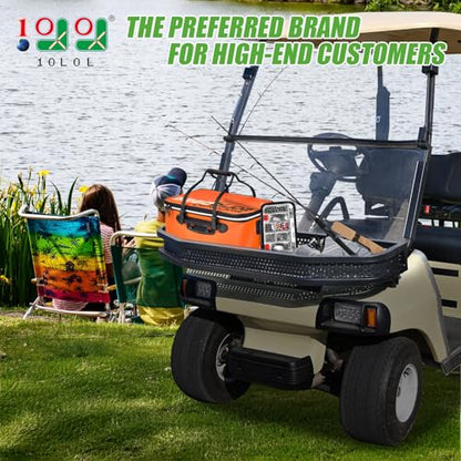 10L0L Golf Cart Front Cargo Basket for EZGO TXT/RXV、Club Car DS/Precedent、Yamaha G22/G29 - Heavy-Duty Steel Mesh Storage Rack, Gas/Electric Compatible - color: Club Car Ds
