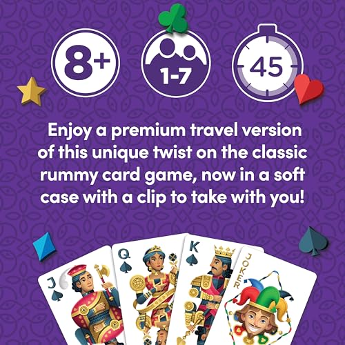 Five Crowns Travel Case Bundle, Cards, Scorecard Included – Card Game for Kids and Adults, Family Game Night, The Game isn’t Over Until The Kings Go Wild!, 5 Suited Rummy Style Card Game, Ages 8+ - style: Five Crowns Travel