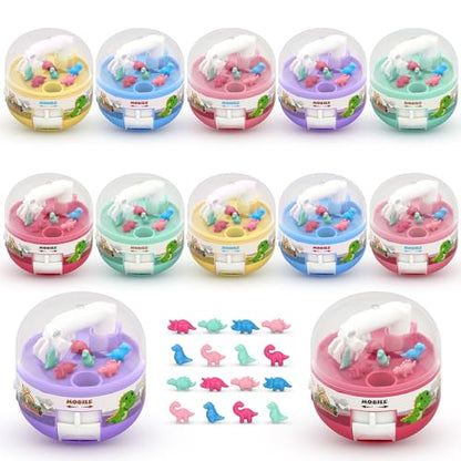 KatchOn, Mini Dinosaur Claw Machine - 12 PCS | Dinosaurs Toys, Easter Basket Stuffers for Kids, Dinosaur Toys for Kids 3-5 | Dino Party Favors for Boys & Girls, Carnival Prizes, Goodie Bag Stuffers