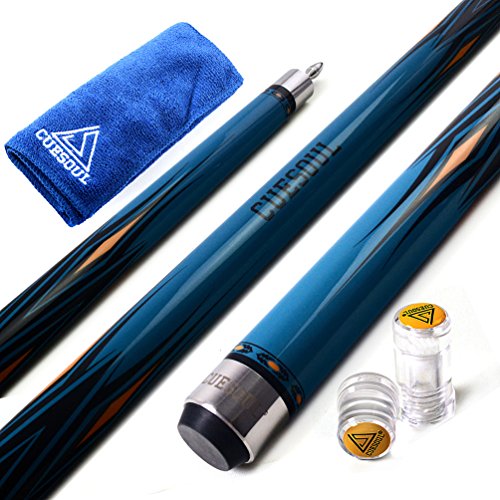 CUESOUL SOOCOO Series 58" 19oz Maple Pool Cue - color: Blue, size: 11.5mm